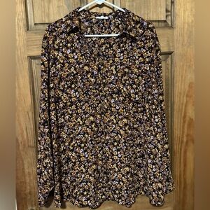 Women’s Maurice’s Floral Button Down Shirt 3x